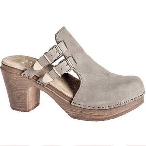 Calou Stockholm Katty Clogs Mules Suede Slip On shoes size 37 6.5